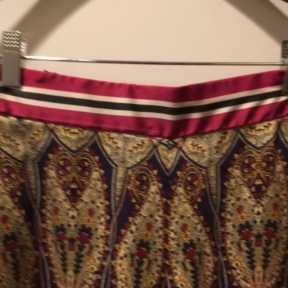 Zara paisley scarf print wide leg pants - Picture 5 of 12